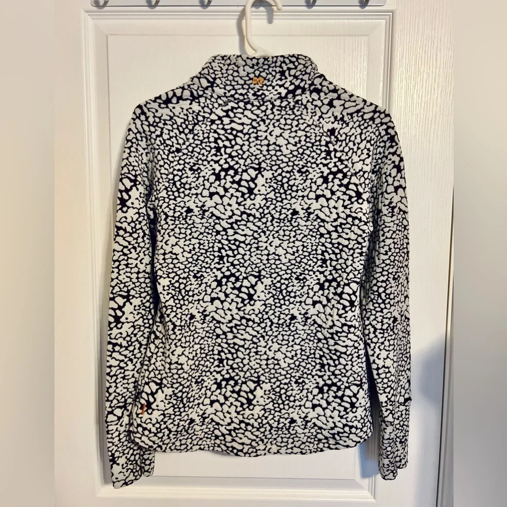 Lucy Brown and White Half-zip Pullover size small Workout Outdoor Layering - Picture 3 of 10